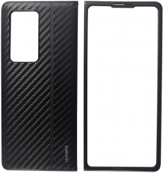 Husa compatibila cu Huawei Mate X2 2021 ultraslim cu insertii de carbon Negru SOHO5467 