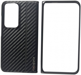 Husa compatibila cu Oppo Find N ultraslim cu insertii de carbon Negru SOHO5469 