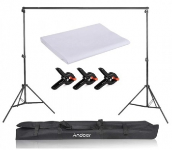 Kit suport fundal 2 x 2m + panza fundal alb 2 4 x 2 m sau 2 2 x 3 m 2 4 x 2 m 
