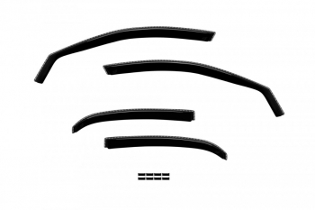 Set 4 paravanturi auto KIA SPORTAGE 2015- fata-spate fumuriu transparent 