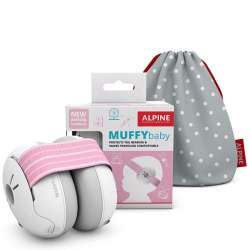 Casti antifonice pentru bebelusi ALPINE Muffy Baby Pink ALP24951 