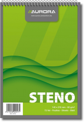Blocnotes Cu Spirala A5 72 File - 60g/mp Liniat Stanga Aurora Office - Dictando 