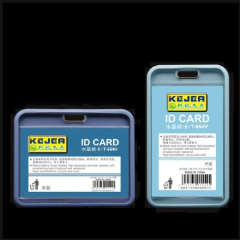 Buzunar Pvc Pentru Id Carduri 54 X 85mm Vertical 5 Buc/set Kejea - Albastru 