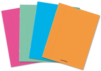 Caiet A4 60 File - 80g/mp Liniat Stanga Coperta Pp Transparent Color Aurora - Velin 