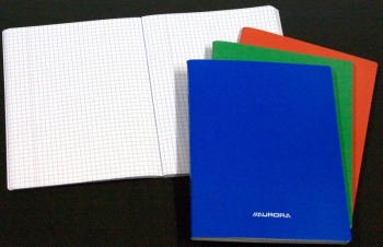 Caiet A5 60 File - 80g/mp Liniat Stanga Coperta Carton Laminat Aurora - Matematica 