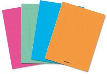 Caiet A5 60 File - 80g/mp Liniat Stanga Coperta Pp Transparent Color Aurora - Velin 