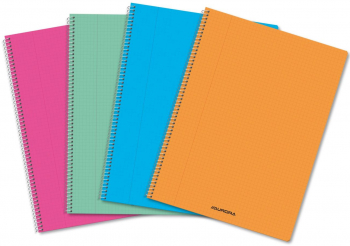 Caiet Cu Spirala A4 60 File - 80g/mp Coperta Pp Transparent Color Aurora - Dictando 