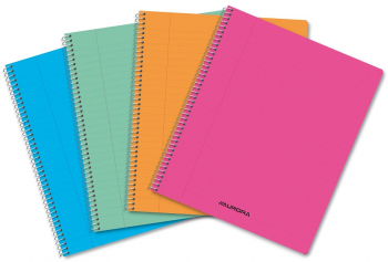Caiet Cu Spirala A5 60 File - 80g/mp Coperta Pp Transparent Color Aurora - Dictando 