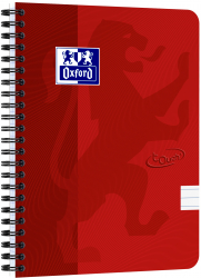 Caiet Cu Spirala A5 Oxford School Touch 70 File-90g/mp 4 Perf Coperta Carton Rosu - Dictando 