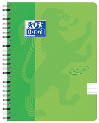 Caiet Cu Spirala A5 Oxford School Touch 70 File-90g/mp 4 Perf Coperta Carton Verde Lime - Dicta 