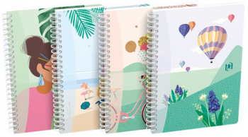 Caiet Cu Spirala A5 Oxford Horizons 60 File-90g/mp Scribzee Coperta Carton-mate-assorted Design 