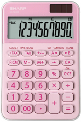 Calculator De Birou 10 Digits 149 X 100 X 27 Mm Dual Power Sharp El-m335bpk - Roz 
