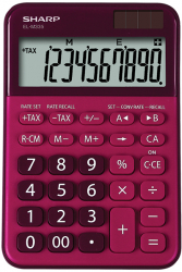 Calculator De Birou 10 Digits 149 X 100 X 27 Mm Dual Power Sharp El-m335brd - Rosu 