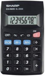 Calculator De Buzunar 8 Digits 103 X 60 X 8 Mm Sharp El-233sbbk - Negru 