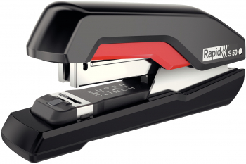 Capsator Metalic Rapid Supreme S50 50 Coli Capsare Plata Cutie Rosu-negru 