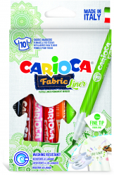 Carioca Pentru Textile Varf Subtire - 2.6mm Rezistent La Spalare 10 Culori/cutie Carioca Fabric 