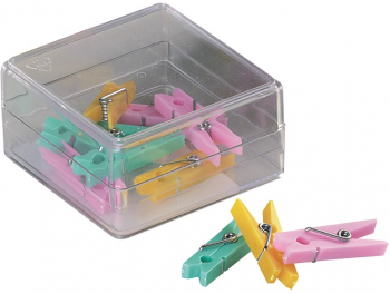 Clesti Din Plastic Cu Arc Pentru Prindere 32mm 10 Buc/cutie Alco - Culori Asortate 