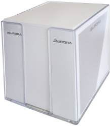 Cub Hartie Alba 9x9x9cm Cu Suport Plastic Aurora 
