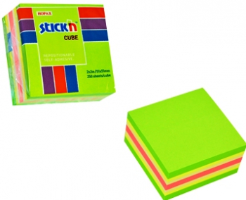 Cub Notes Autoadeziv 51 X 51 Mm 250 File Stickn - Neon/pastel Asortate 