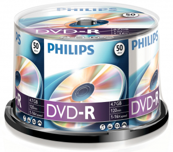 Dvd-r 4.7gb 50 Buc. Spindle 16x Philips 