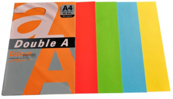 Hartie Color Pentru Copiator A4 80g/mp 500coli/top Double A - 5 Culori Intense Asortate 