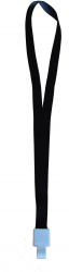 Lanyard Textil 15mm Latime sliding Clip Kejea - Negru 
