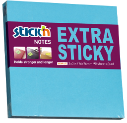 Notes Autoadeziv Extra-sticky 76 X 76mm 90 File Stickn - Albastru Neon 