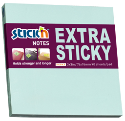 Notes Autoadeziv Extra-sticky 76 X 76mm 90 File Stickn - Albastru Pastel 