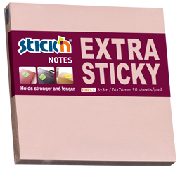 Notes Autoadeziv Extra-sticky 76 X 76mm 90 File Stickn - Magenta Pastel 