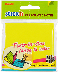 Notes Autoadeziv Perforat 76 X 76 Mm 80 File 2 In 1 - Notes/index Stickn - 4 Culori Fluoresc 