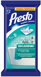 Servetele Umede Pentru Bai obiecte Ceramice 72 Buc/pachet Presto - Efect De Stralucire