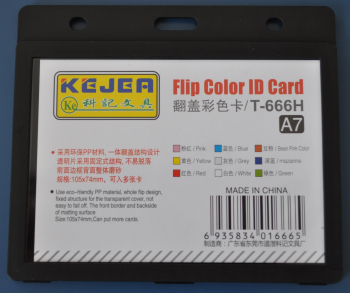 Suport Pp Tip Flip Pentru Carduri 105 X 74mm Orizontal 5 Buc/set Kejea - Negru 