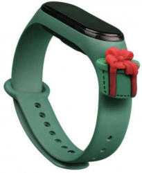 Curea bratara fitness compatibila cu Xiaomi Mi Band 5 si Mi Band 6 silicon Green Gift MON-BBL5717 