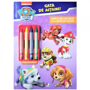 Patrula catelusilor. gata de actiune contine 4 creioane cerate