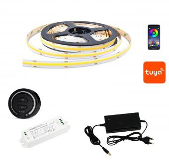 KIT BANDA LED COB 5M WIFI TUYA SMART TELECOMANDA 