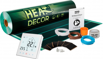 Kit incalzire pardoseala pentru parchet cu Film Carbon EPL 140 W / mp pentru 22 mp cu termostat programabil WI-Fi control 