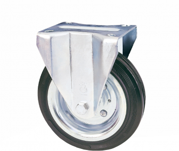 Roata fixa din cauciuc plin cu placa 100 mm 70 kg 