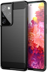 Husa protectie pentru Samsung S21 Ultra 5 Carbon Design BIBILEL Negru HUR-BBL5761 