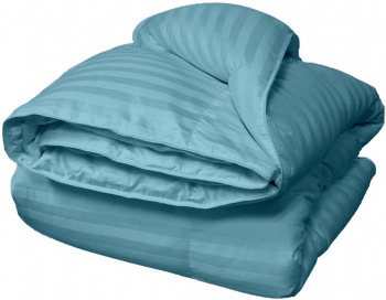 Pilota matlasata cu umplutura lana si invelis din damasc pentru iarna 400 g/mp Turcoaz 140x210 cm 