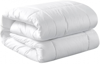 Pilota matlasata cu umplutura lana si invelis din bumbac mercerizat pentru iarna 400 g/mp Alb 180x210 cm 
