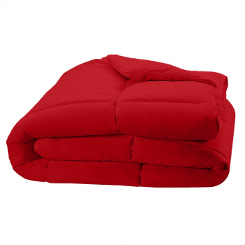 Pilota matlasata cu umplutura microfibra si invelis din bumbac ranforce pentru vara 200 g/mp Rosu 180x210 cm 