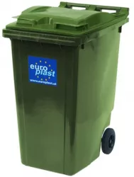 Pubela cu roti 360 L 15 Kg Verde 