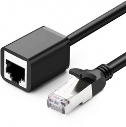 Cablu de extensie retea mufat RJ45 mama la tata reversibil Cat. 6 Lungime 5 m Negru MON-BBL5832 