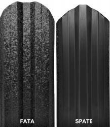 Set 25 buc. Sipca Metalica Gard 800x115mm/buc Negru Ral 9005 - Hi-Mat Top Profil Sistem 