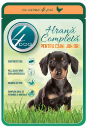 Hrana Umeda pentru Caini 4 Dog Junior Pui Pui 100 g 