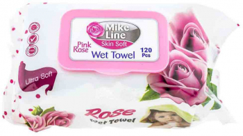 Servetele Umede cu Capac Mike Line Pink Rose 120 Buc/Pachet 
