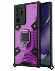 Husa pentru Samsung Galaxy Note 20 Ultra protectie cu inel Honeycomb Armor Violet Transparent KOF-BBL6006 