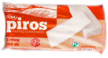 Servetele Batiste Hartie Cba Piros 3 Straturi 100 Buc/Pachet