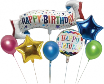 Set de 7 baloane Happy birthday culori metalice ghirlanda Multicolor JMB-BBL6051 