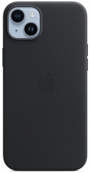 Protectie Spate Apple Leather pentru Apple iPhone 14 Plus Magsafe Negru 